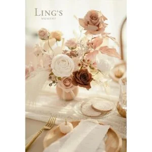 Lings moment Flores artificiales flores combinadas para_3