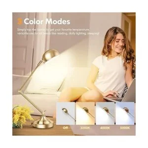 Architect Lámpara de escritorio dorada regulable con_3