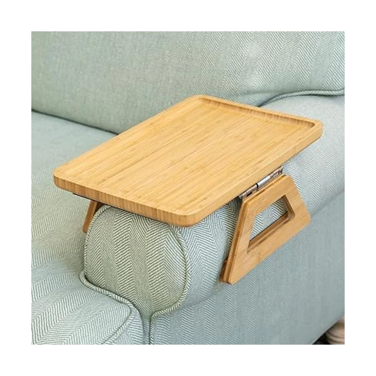 Signature Home Mesa de sofá de sujeción con clip bandeja_1