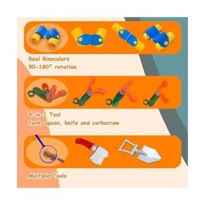 MITCIEN Juego de campamento para niños con fogata tienda_6