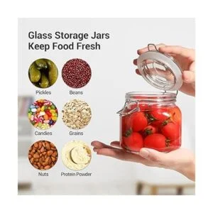 ComSaf Juego de 6 recipientes de vidrio herméticos de 25_4