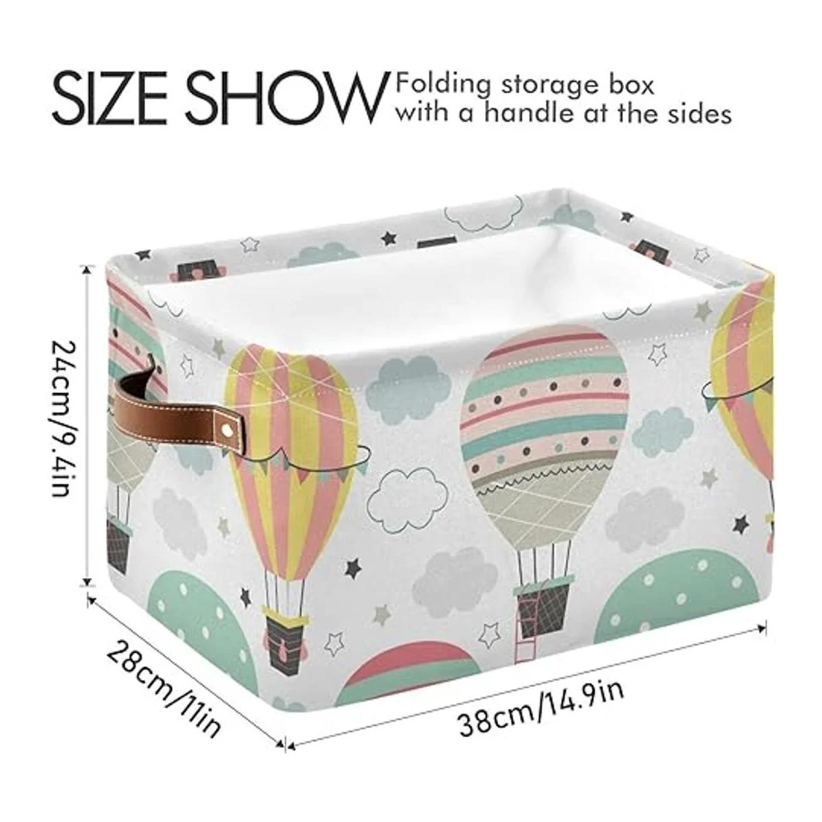 Susiyo Cubo de almacenamiento plegable grande con globos_3