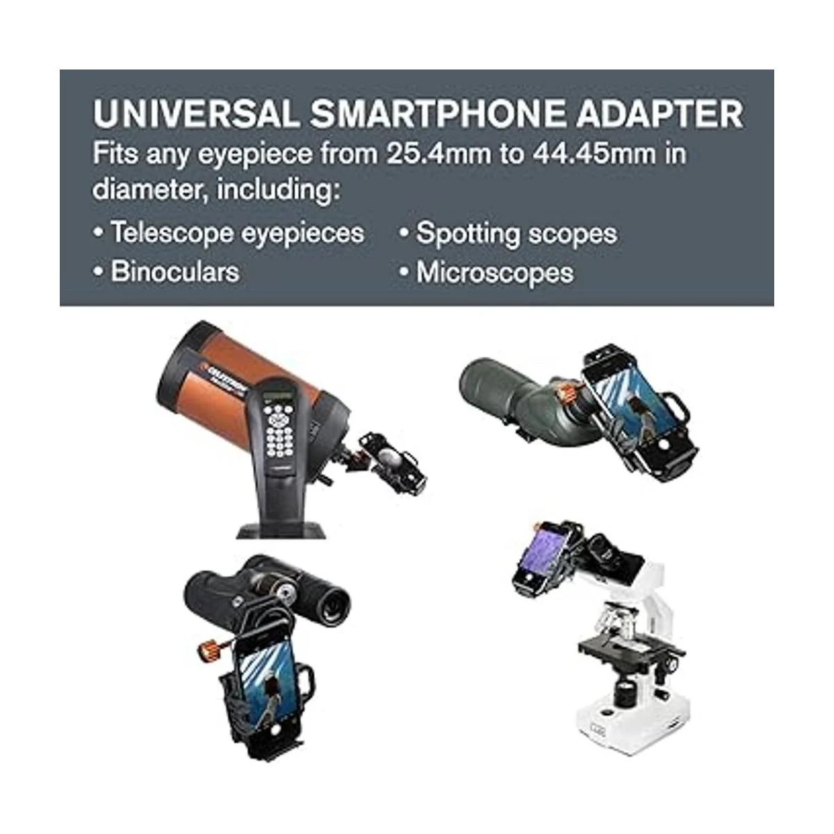 Celestron Adaptador universal para smartphone NexGO de 2_2