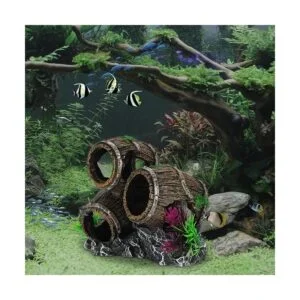 UNEAK Decoraciones de acuario tres barriles rotos_3