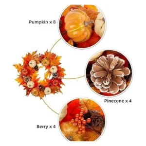 Corona de otoño de 20 pulgadas corona de otoño_3