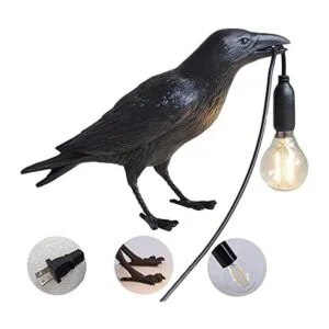 NorDiem Lámpara de mesa Raven lámpara única de decoración_1