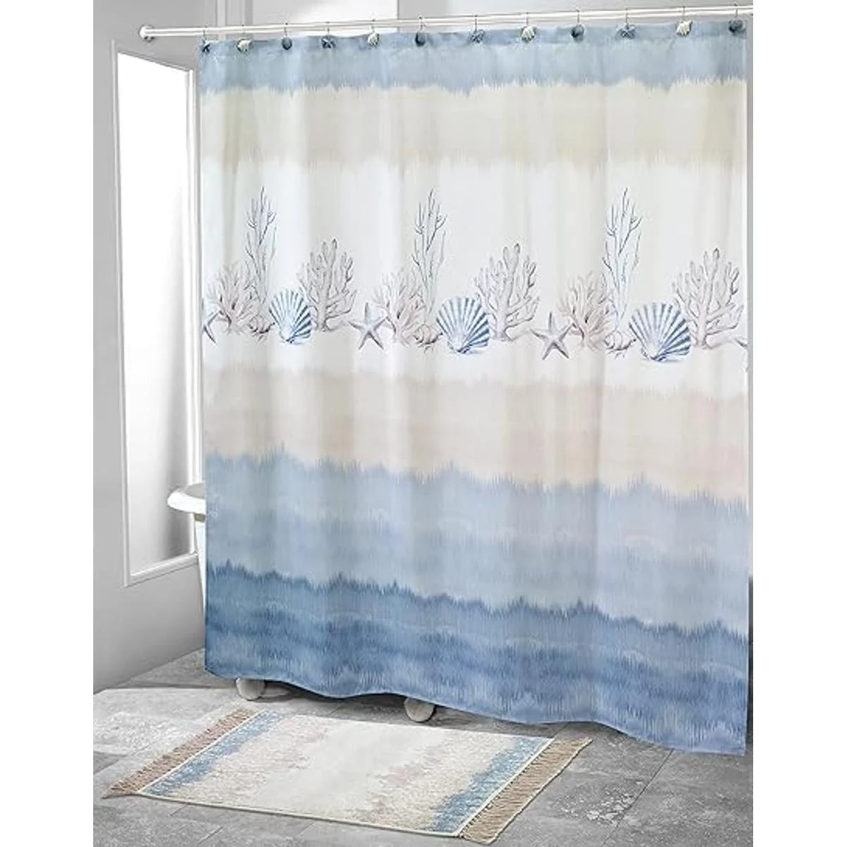 Avanti Linens Abstract Coastal Collection Cortina de_2