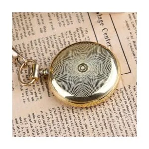 Vintage Gold Roman Number Dial Steampunk Mechanical Pocket_6