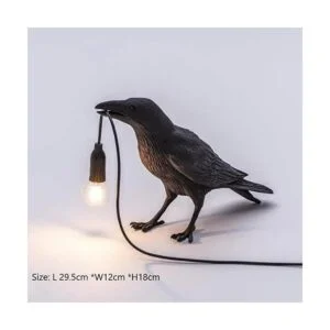 NorDiem Lámpara de mesa Raven lámpara única de decoración_4