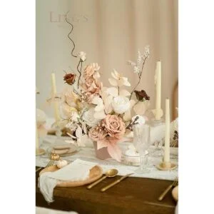 Lings moment Flores artificiales flores combinadas para_4