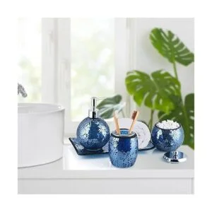 Sanbege Juego de 4 accesorios de baño de vidrio de_6