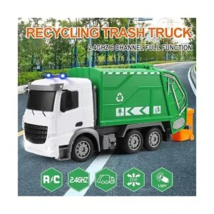 Juguetes de camión de basura con control remoto escala_5