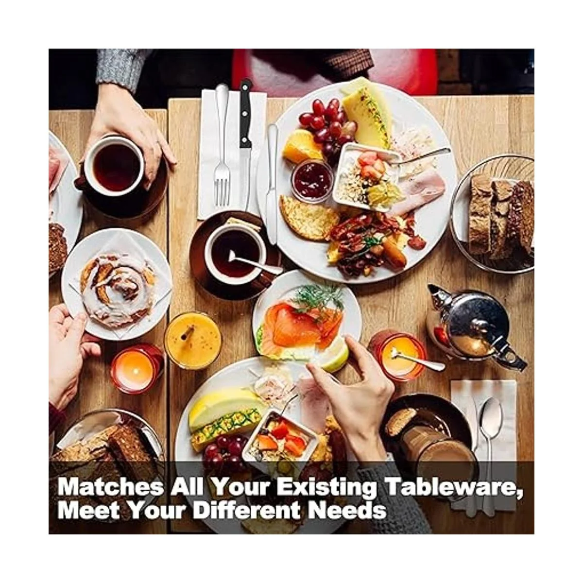 Juego de cubiertos de 49 piezas con organizador de cajones_7