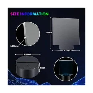 6 juegos de bases de lámpara LED de noche 3D que incluyen_4