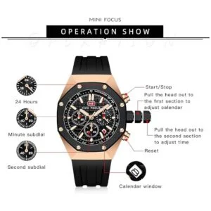 Mini Focus Mens Watch Octagon Casual Wrist Watch_5