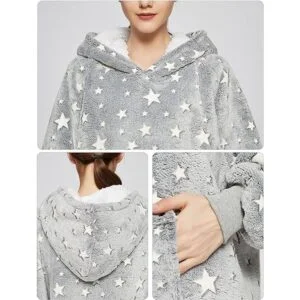 Manta portátil de sherpa con capucha para adultos todos_3