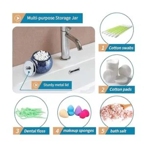 Sanbege Juego de 4 accesorios de baño de vidrio de_5