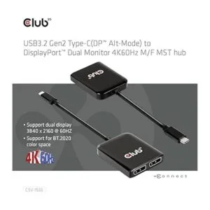 Club 3D Adaptador de monitor múltiple de 2 puertos USB_6