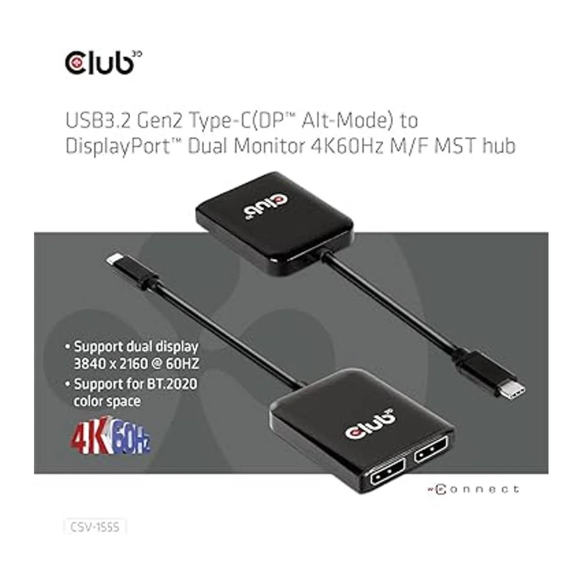 Club 3D Adaptador de monitor múltiple de 2 puertos USB_6