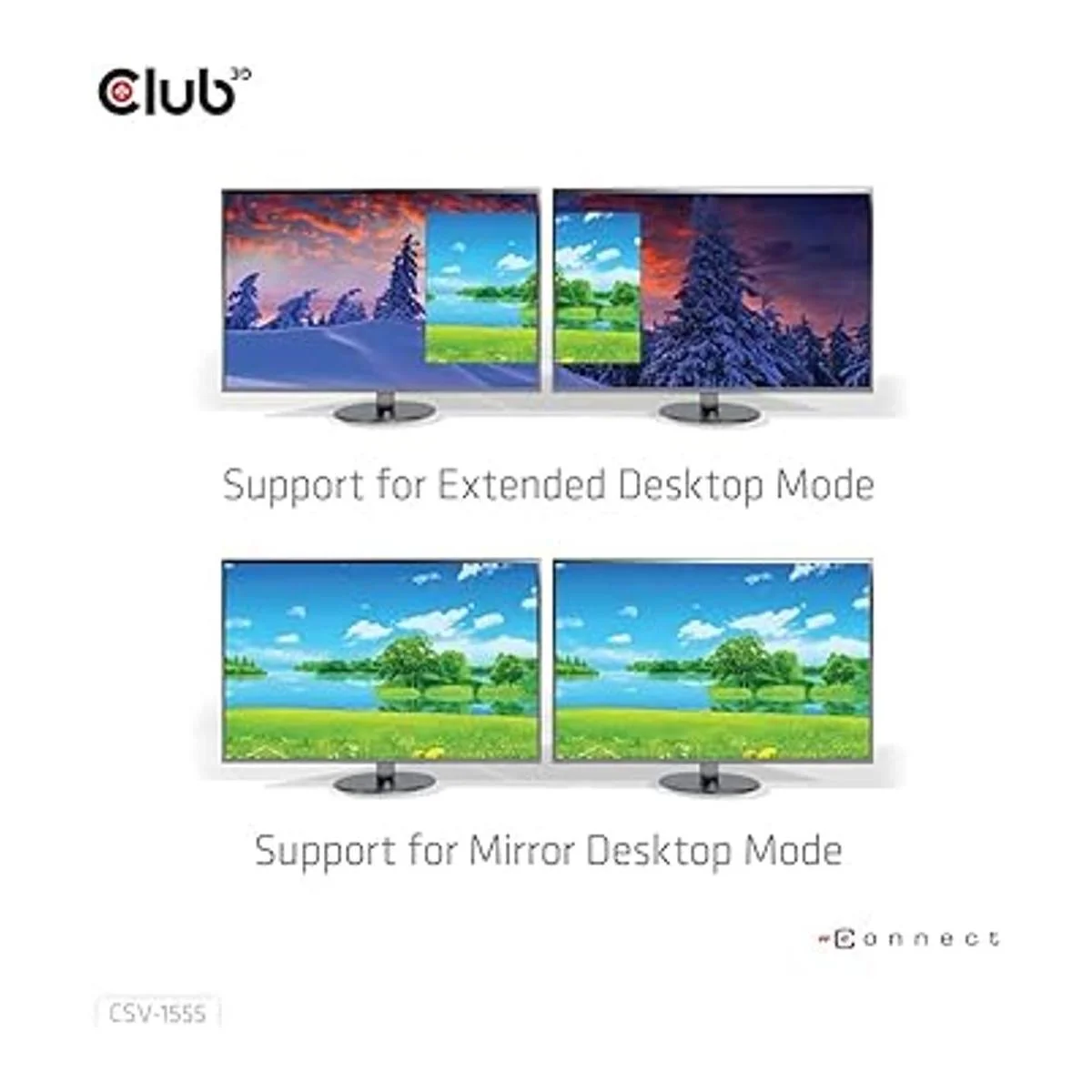 Club 3D Adaptador de monitor múltiple de 2 puertos USB_3