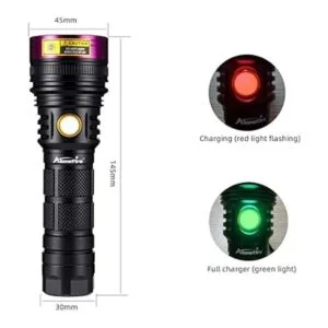 Alonefire SV18 Linterna UV de 12 W 365 nm recargable por_4