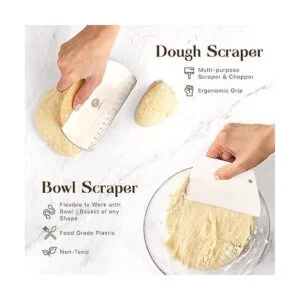 Banneton Juego de 2 cestas a prueba de pan con_4