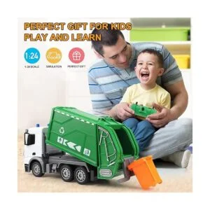 Juguetes de camión de basura con control remoto escala_6