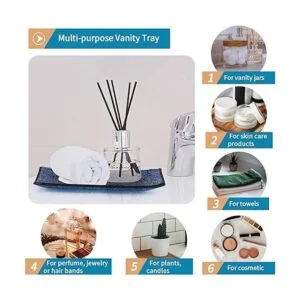 Sanbege Juego de 4 accesorios de baño de vidrio de_3