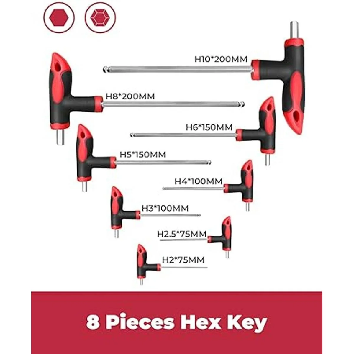 Juego de 16 llaves hexagonales y torx llave Allen con_3