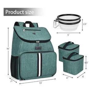 BAGLHER Bolsa de viaje para perros mochila de suministros_3