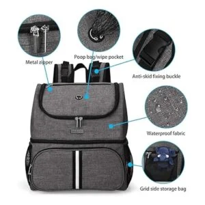 BAGLHER Bolsa de viaje para mascotas mochila de doble_3