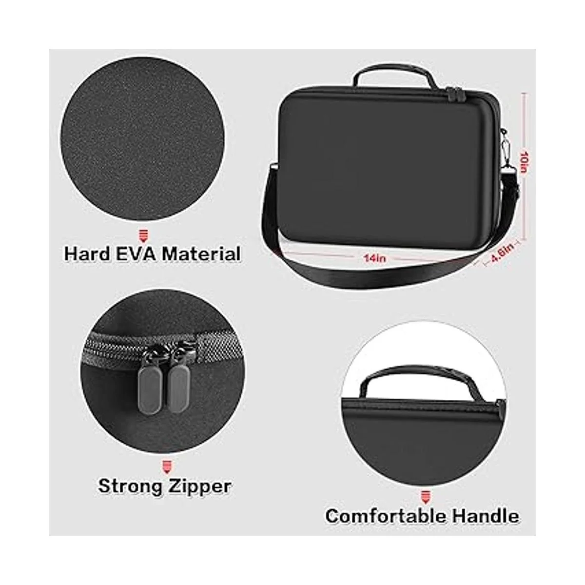 Funda de transporte rígida para Meta para Oculus Quest 2_6