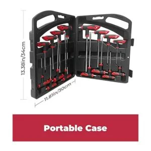 Juego de 16 llaves hexagonales y torx llave Allen con_5