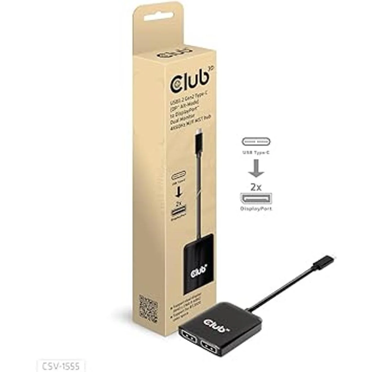Club 3D Adaptador de monitor múltiple de 2 puertos USB_5