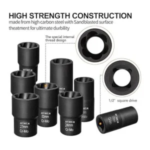 XEWEA Juego de extractores de tuercas de pernos fácil de_3