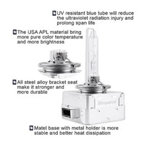 Sinoparcel Bombilla HID de xenón D3SD3R 55W 6000K faros_5