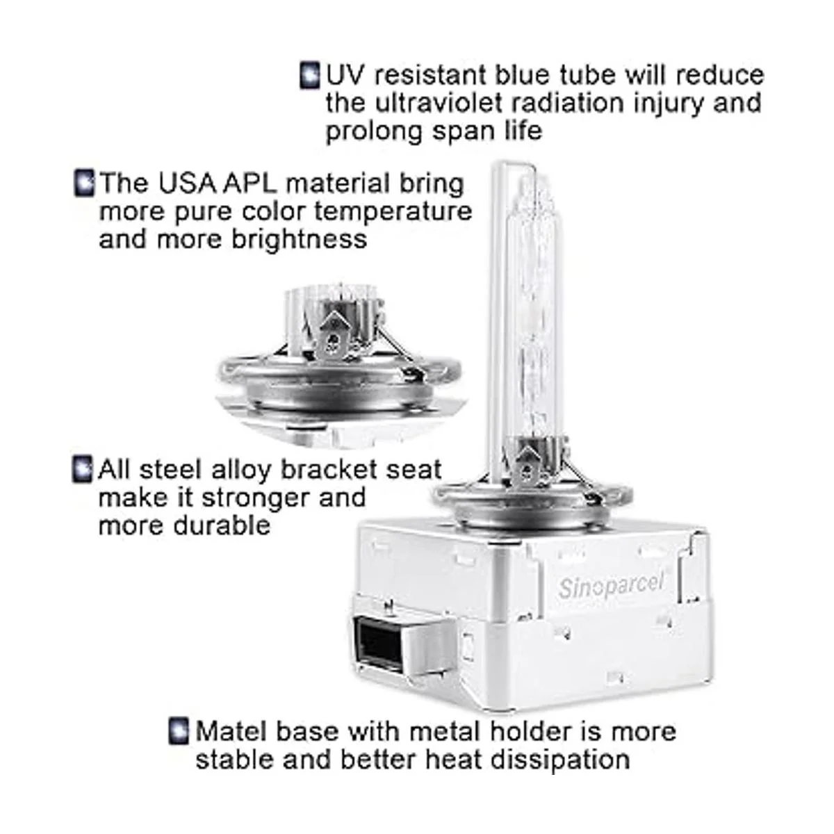 Sinoparcel Bombilla HID de xenón D3SD3R 55W 6000K faros_5