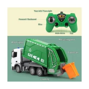 Juguetes de camión de basura con control remoto escala_3