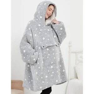 Manta portátil de sherpa con capucha para adultos todos_4