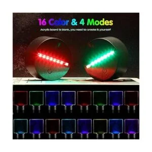 6 juegos de bases de lámpara LED de noche 3D que incluyen_2