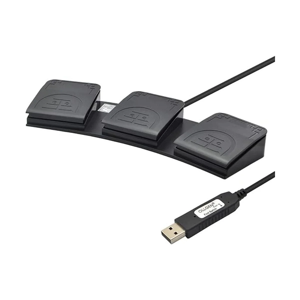 OLLGEN Triple USB Pedal Pedal mecánico Control 3 Tres_1