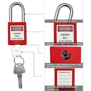 SAFBY 7 cerraduras de bloqueo diferentes con llave con 10_4