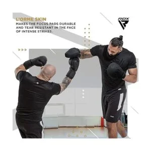 RDX Almohadillas de boxeo guantes curvados de enfoque_3