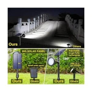 ROSHWEY Foco solar para exteriores 18 luces LED solares_3