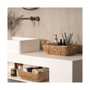 FairyHaus Juego de 2 cestas de mimbre con asas cesta de_2