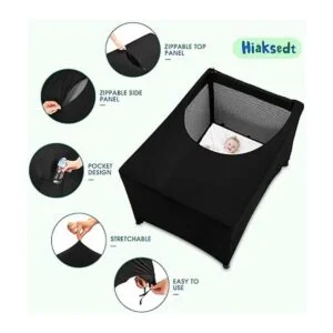 Pack N Play Funda opaca para cuna Hiaksedt para empacar y_6