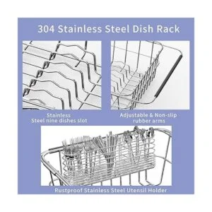 Escurridor de platos en el fregadero ajustable de 14.96 a_5