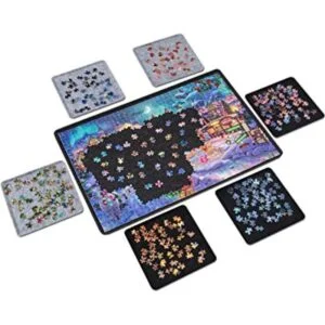 Lavievert Rompecabezas de fieltro portátil con 6 bandejas_1