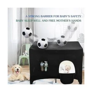 Pack N Play Funda opaca para cuna Hiaksedt para empacar y_5
