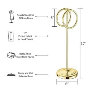 BGL Soporte para toallas de mano de 17 pulgadas para_3